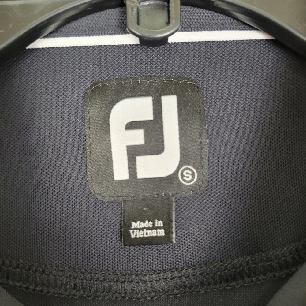 FootJoy Golf Polo Shirt Mens Black Small Performance Short Sleeve Logo (NWT)